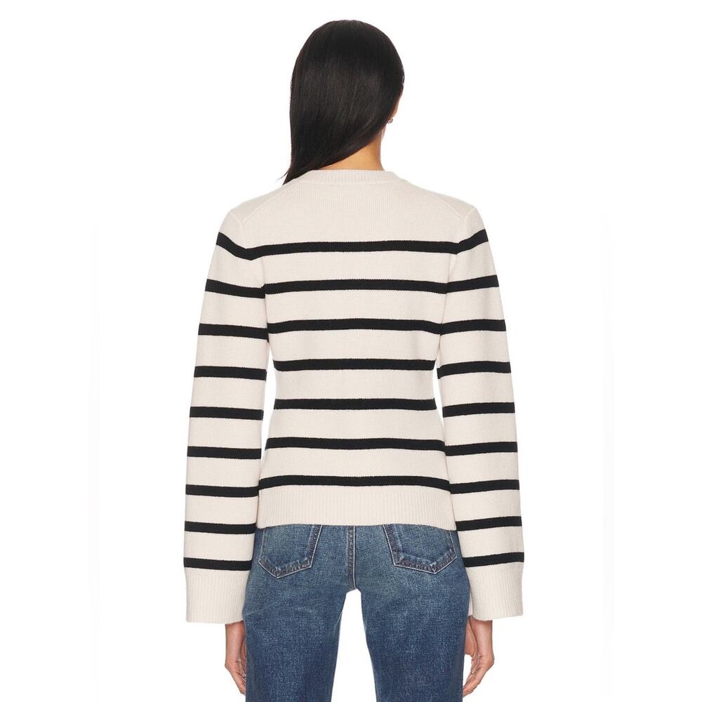 Jenni Kayne Cooper Cardigan in Ivory/Black Stripe NWT XS - Picture 5 of 8